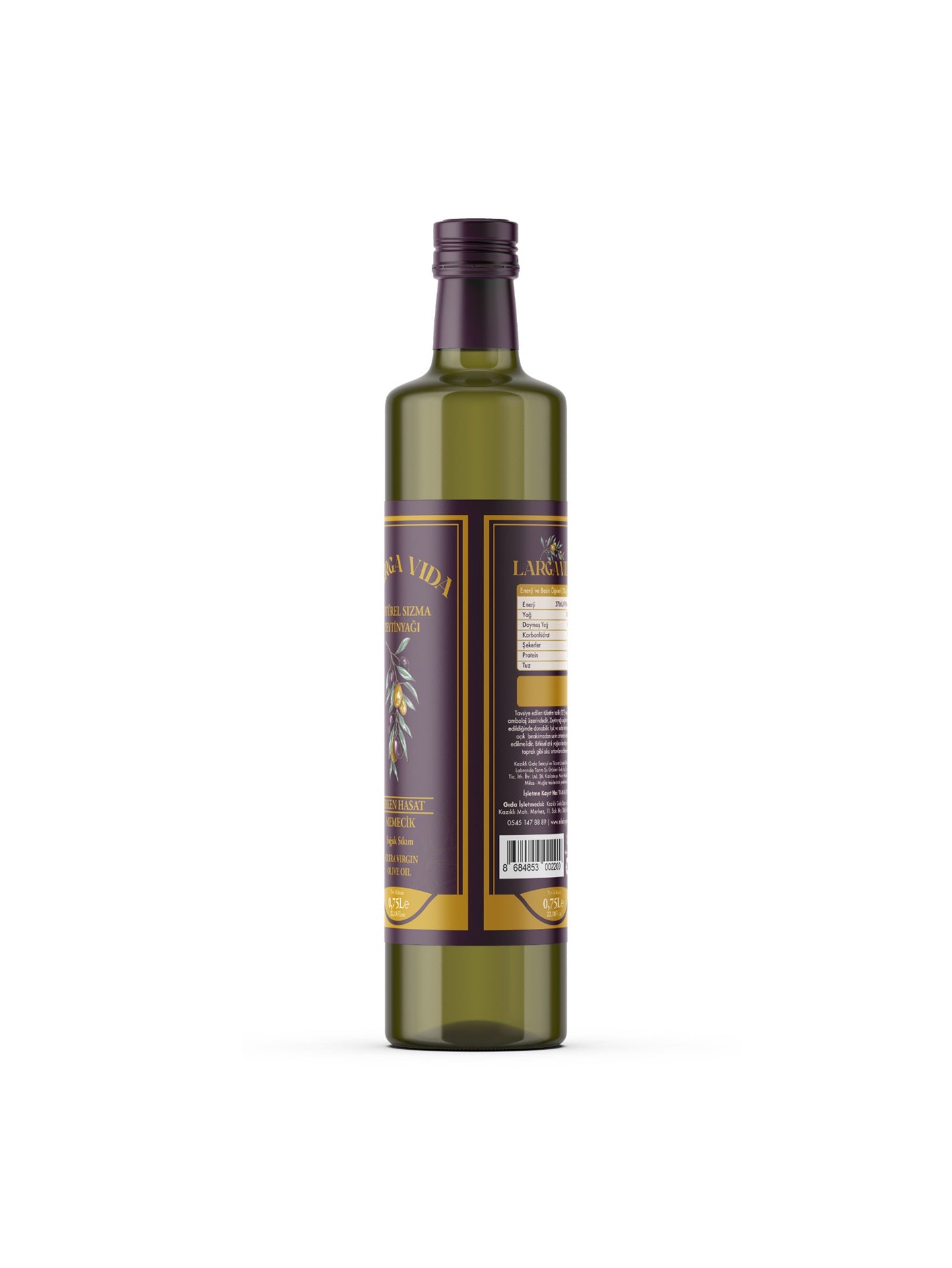 Natürel Erken Hasat Soğuk Sıkım Zeytinyağı 750ml