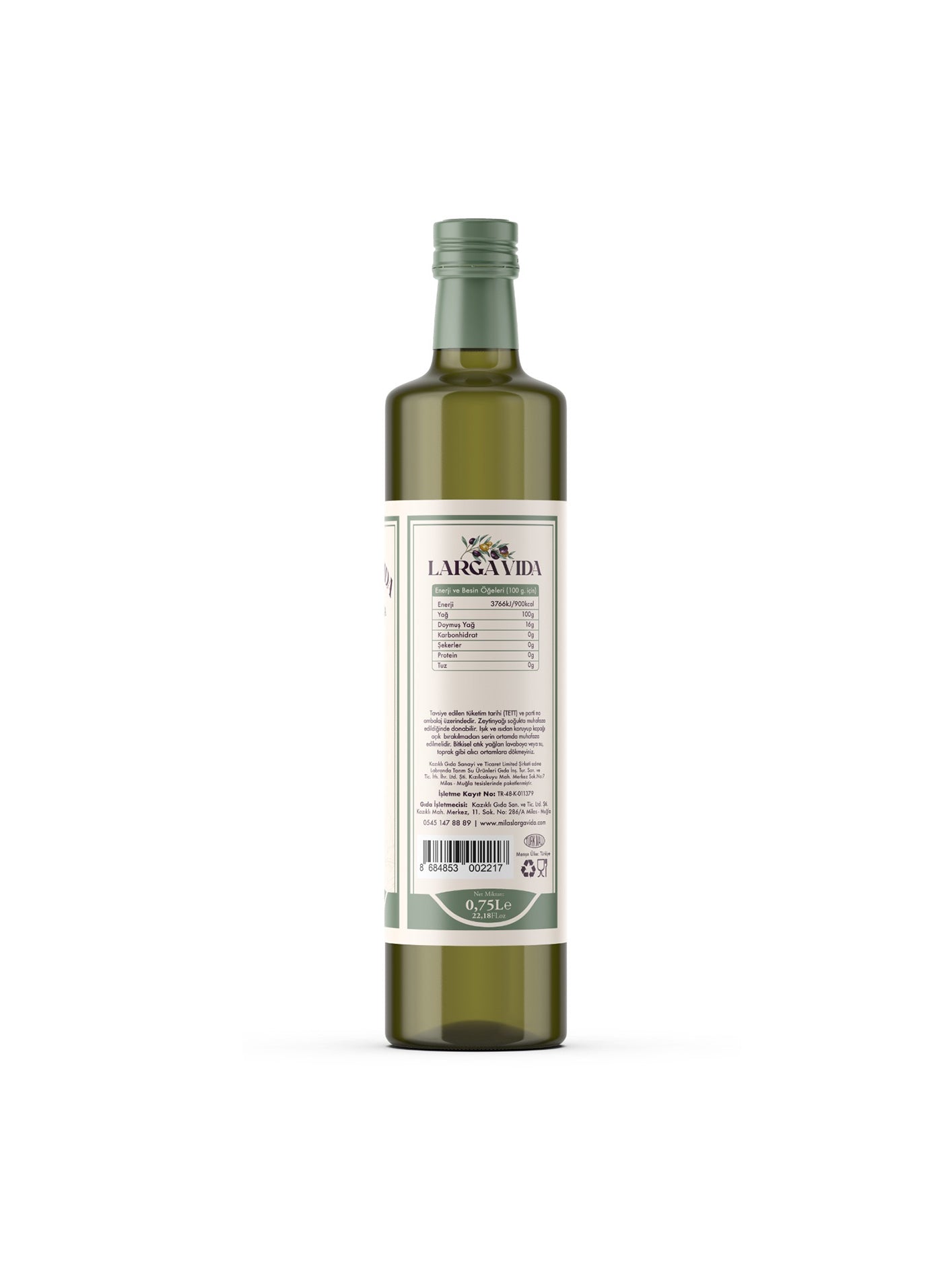 Natürel Soğuk Sıkım Zeytinyağı 750ml